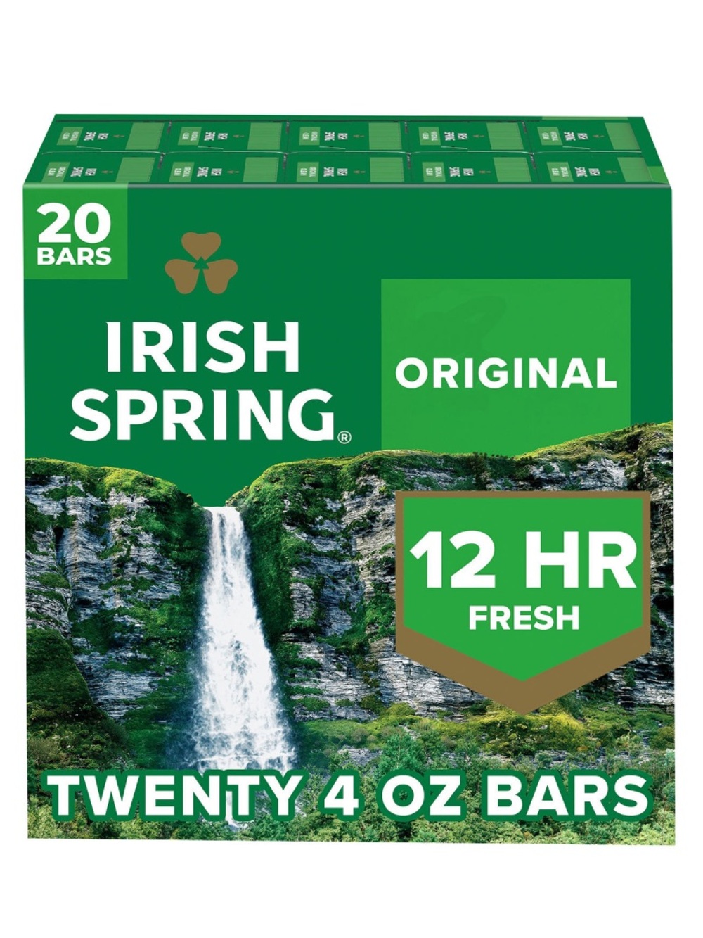 Irish Spring Original Clean Bar Soap for Men, 20 pk./4 oz.
